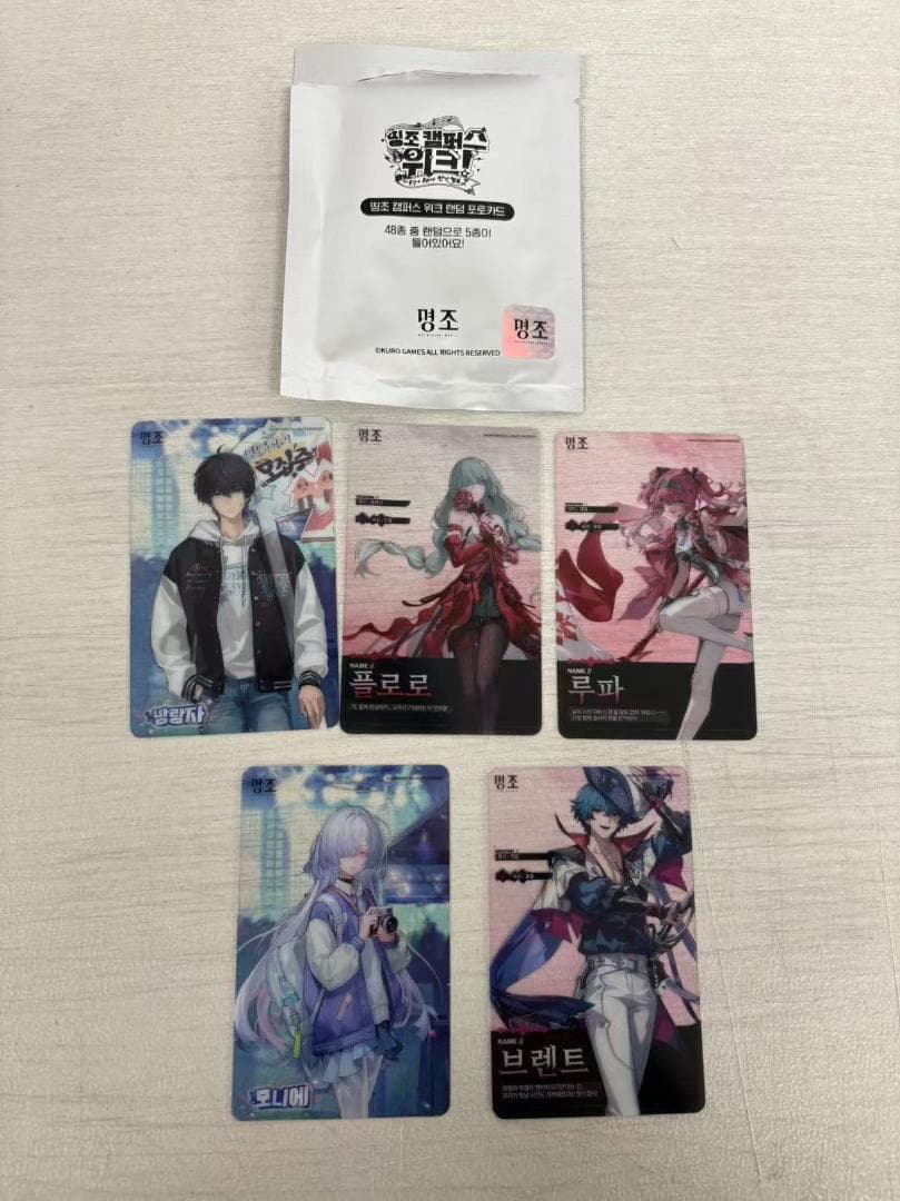 韓国限定 鳴潮 キャンパス フォトカード モーニエ ブラント 漂泊者