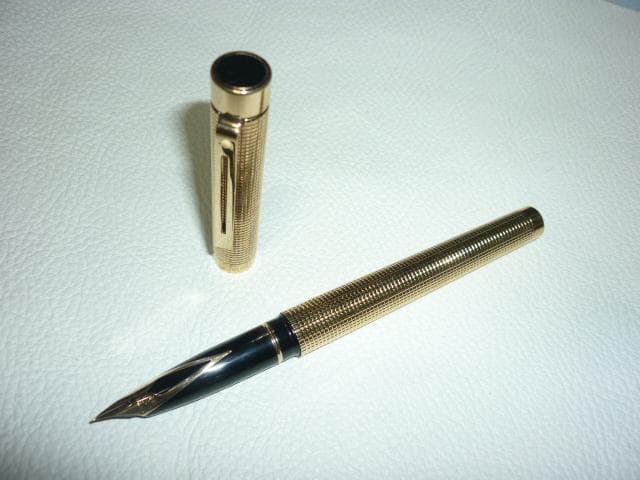 ◆美品 1970年代！シェーファー タルガ 金張り インレイニブ14K ペン先F