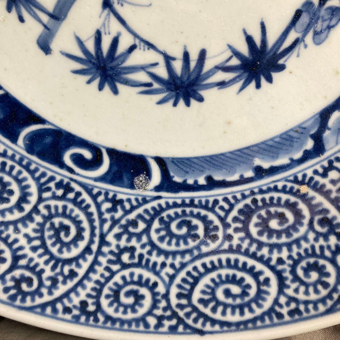 【忠佐伯さん専用】古伊万里の伝統　名窯　染付松竹梅章魚唐草文　大明成化年製　大皿