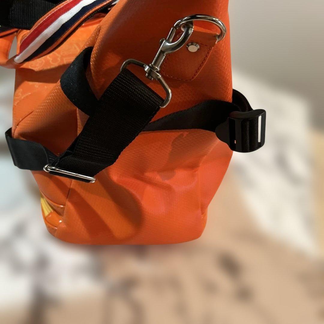 美品☆カステルバジャック　ゴルフ　ボストンバッグ　多機能　防水　オレンジ　肩紐付
