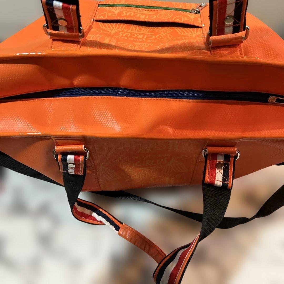 美品☆カステルバジャック　ゴルフ　ボストンバッグ　多機能　防水　オレンジ　肩紐付