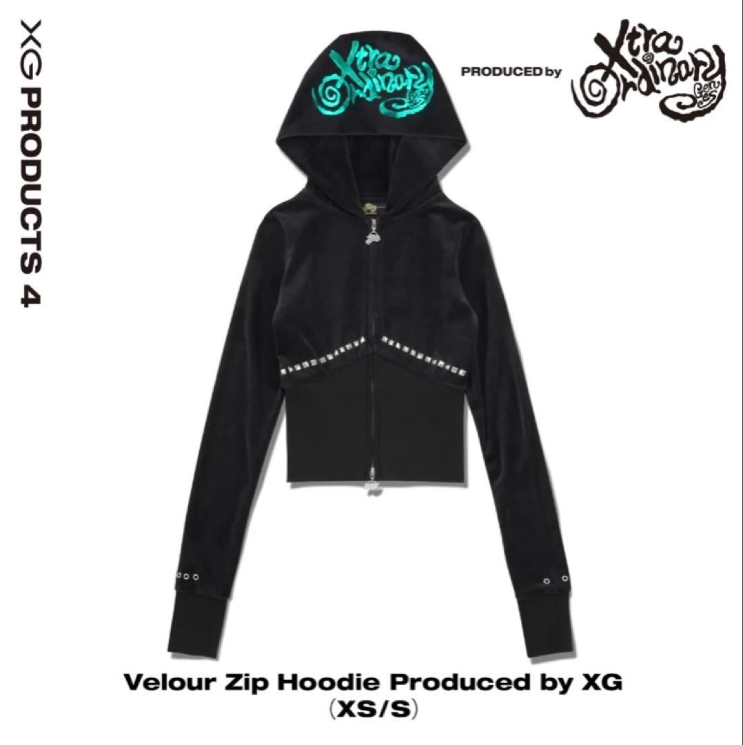 Velour Zip Hoodie Produced by XG【XSサイズ】