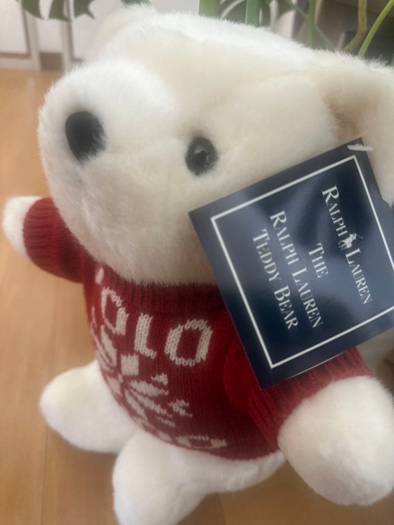 POLO ベア ぬいぐるみ – 赤いセーター＆スノーフレークデザイン