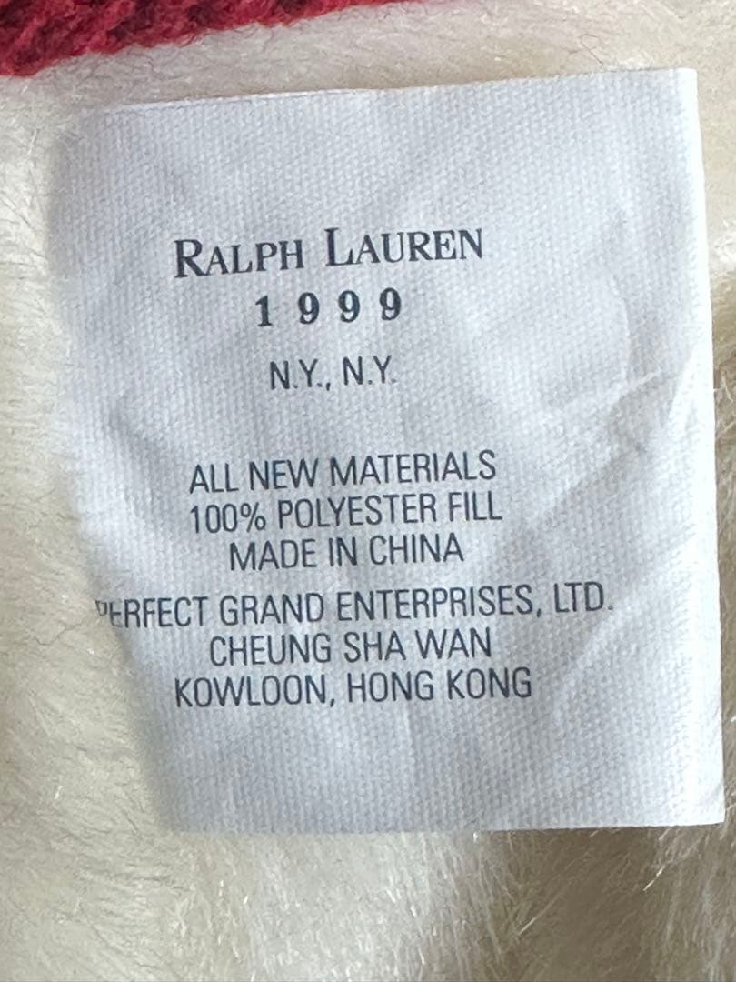 POLO ベア ぬいぐるみ – 赤いセーター＆スノーフレークデザイン