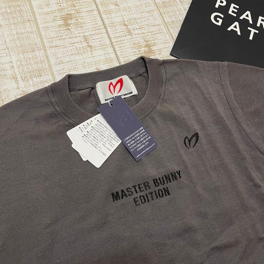 新品 マスターバニー 長袖ニット シンプルロゴ グレー XLサイズ（6）