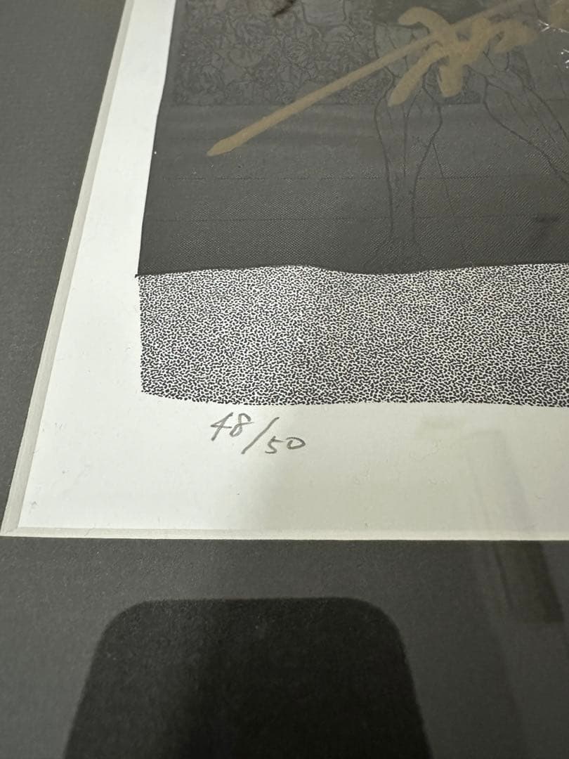 刃牙 高級複製原画 板垣恵介先生直筆サイン&拇印入り　地上最強刃牙展