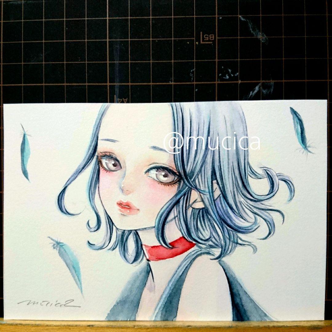 ポストカードプリント  手描きイラスト《 燕 》オリジナル 原画 水彩画