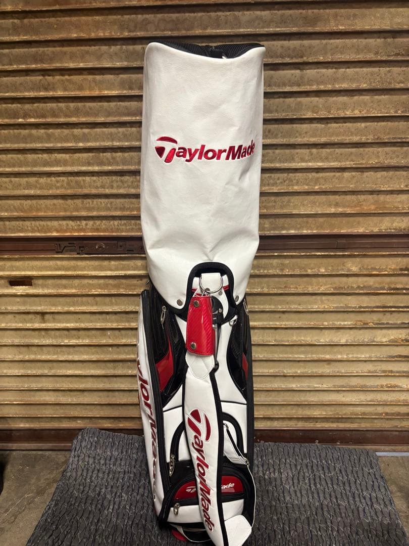 【送料込】テーラーメイド キャディバッグ ゴルフバッグ レッド ホワイト