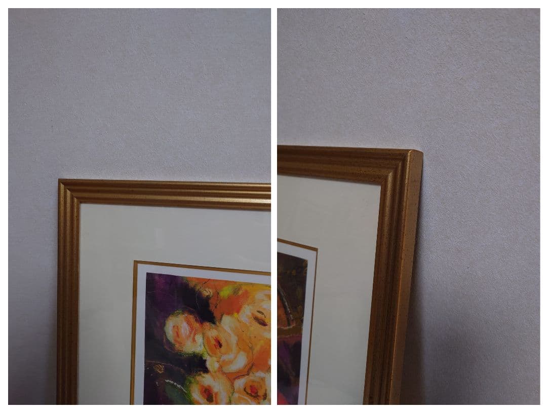 【２点セット】アンドリュープライス　赤いバラ＆黄色いバラ　版画　花　静物画　花瓶