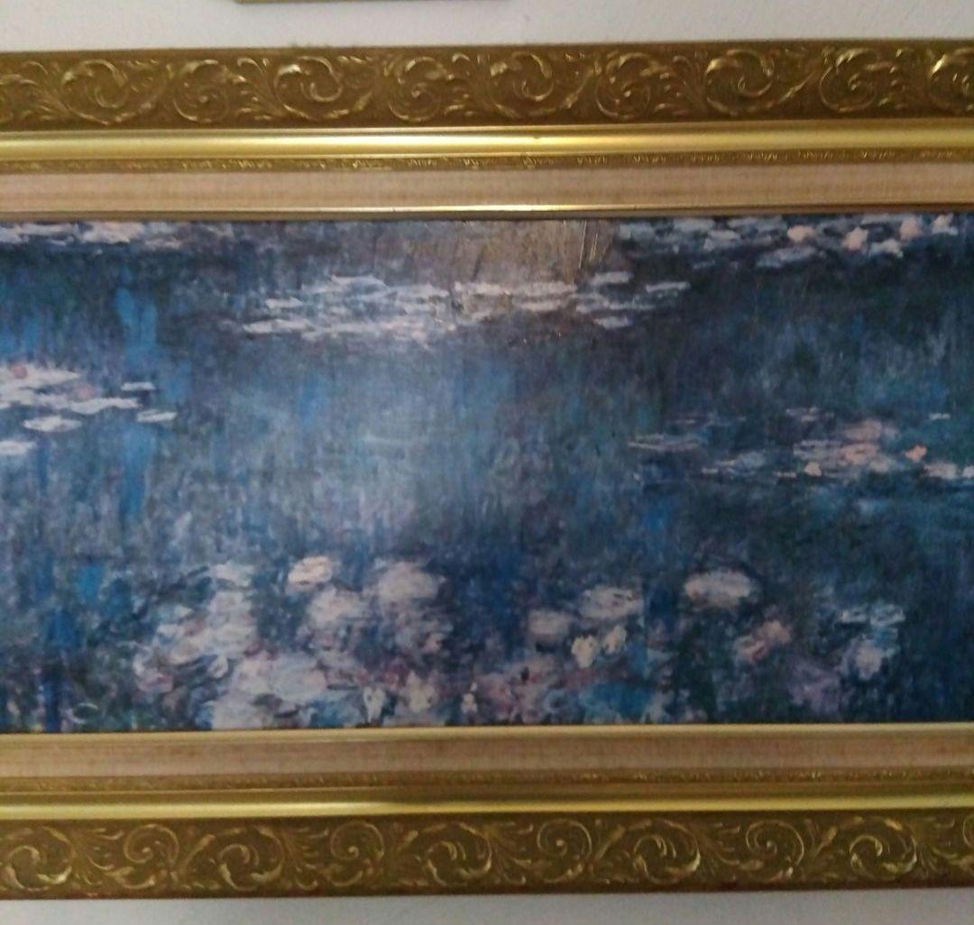 モネ　睡蓮　大判複製画　91✕47cm