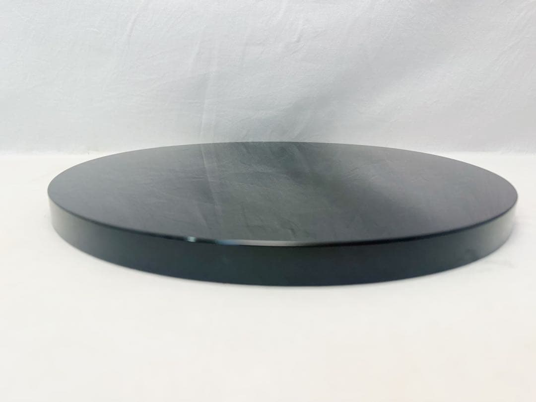 未使用 華道具 黒真塗 丸敷板 花台 香炉台等 元箱