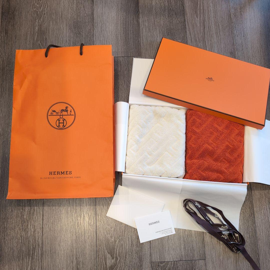 エルメス HERMES タオルセット ゲストタオル 《ステアーズ》