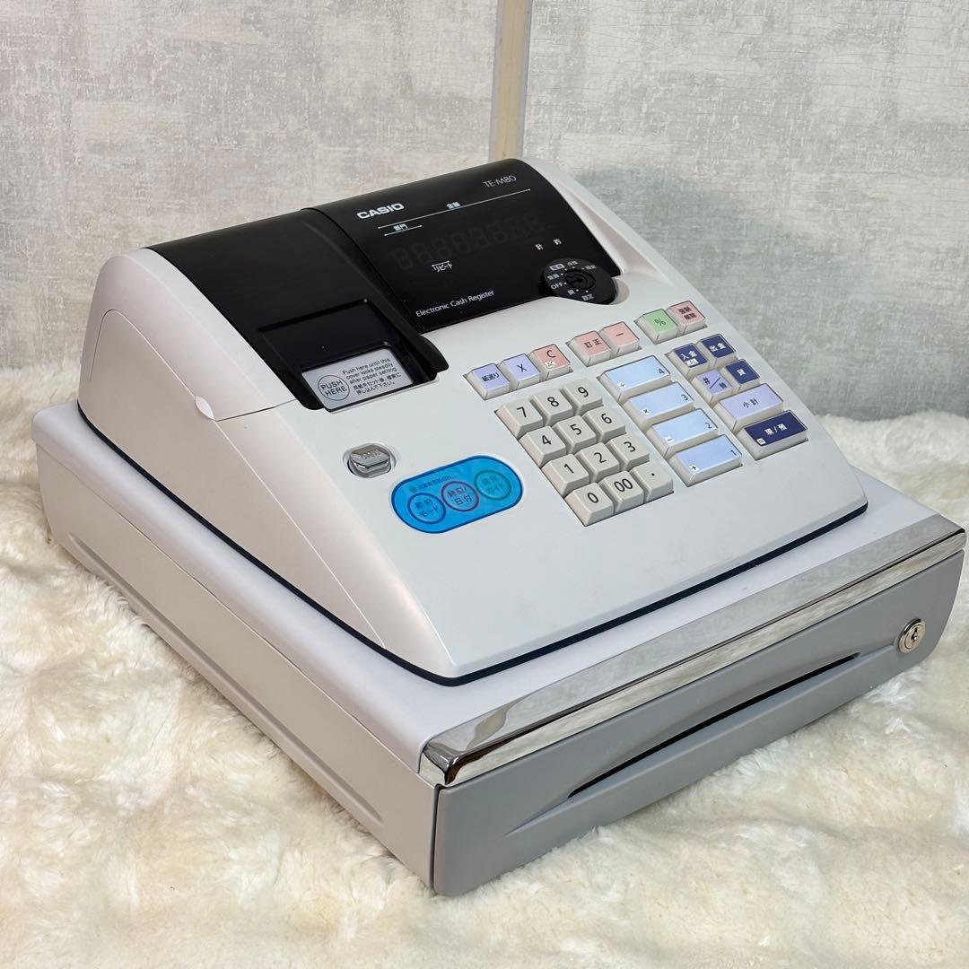 CASIO TE-M80 電子レジスター 鍵付き 美品 動作良好 カシオ