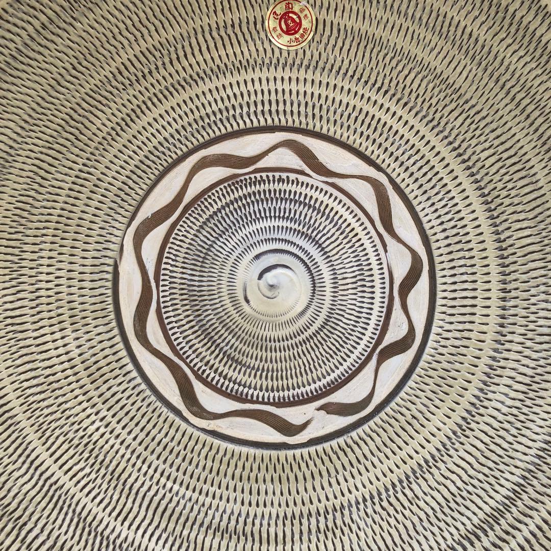 小鹿田焼　特大皿　陶芸　骨董品