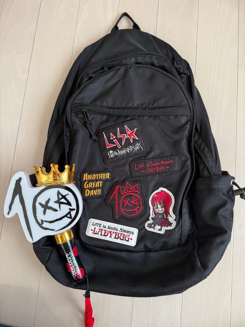 LiSA LADYBUG 10周年記念リュック　しょってんほしいのっ　ペンライト