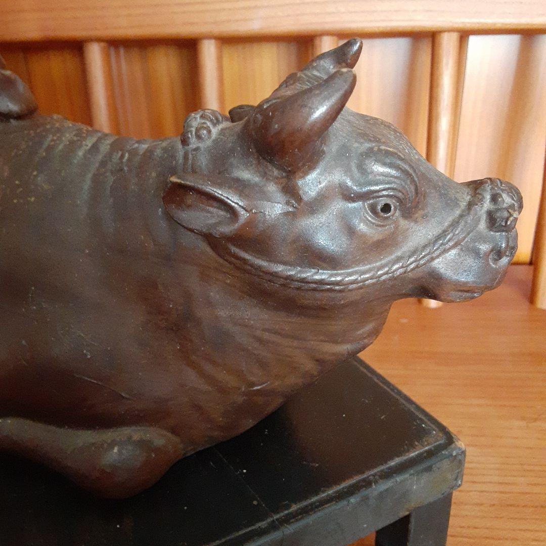 備前焼　騎牛帰家童子像　木村友敬