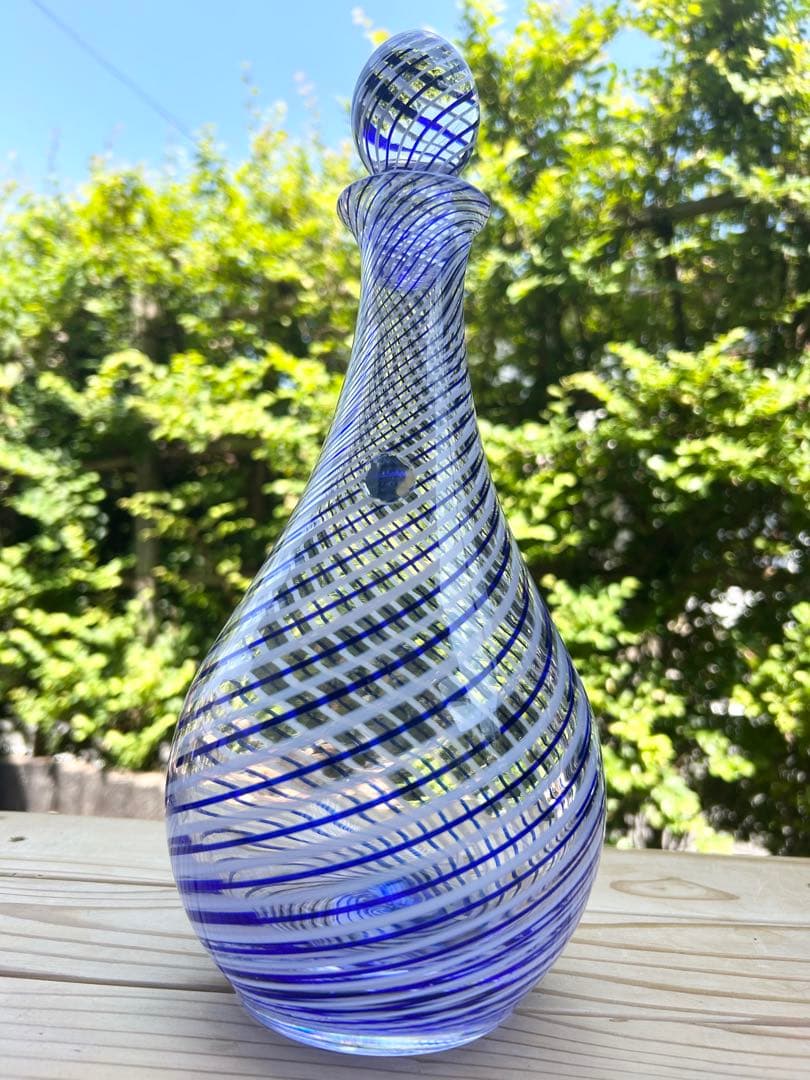 ビンテージ/デキャンタ/トルコ/パシャバチェ/Pasabahce/アートガラス