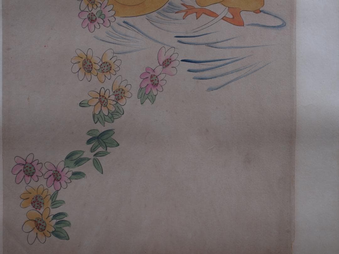 骨董市仕入れ品　中国近時代 掛軸　　肉筆保証　 DE634C8-3