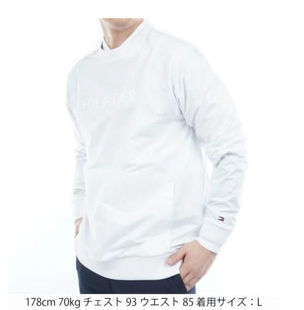 トミーヒルフィガー 防風クルーネックスウェット【L寸】ホワイト thma554