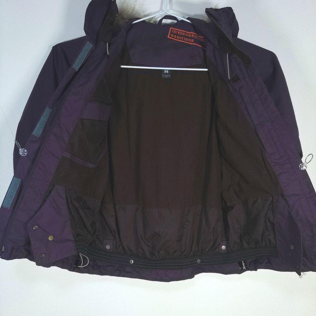 レディース　M　スキー　スノーボードウェア　上下セット　パープル　グレー