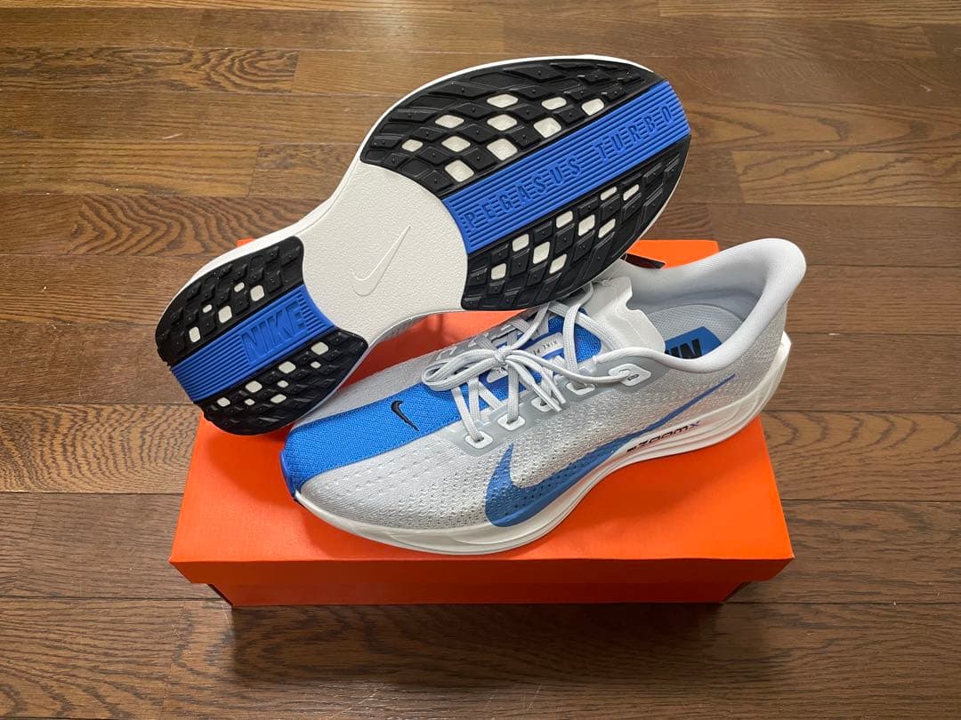 ナイキ ペガサス プラス　Nike ZoomX スパイクシューズ グレー/ブルー