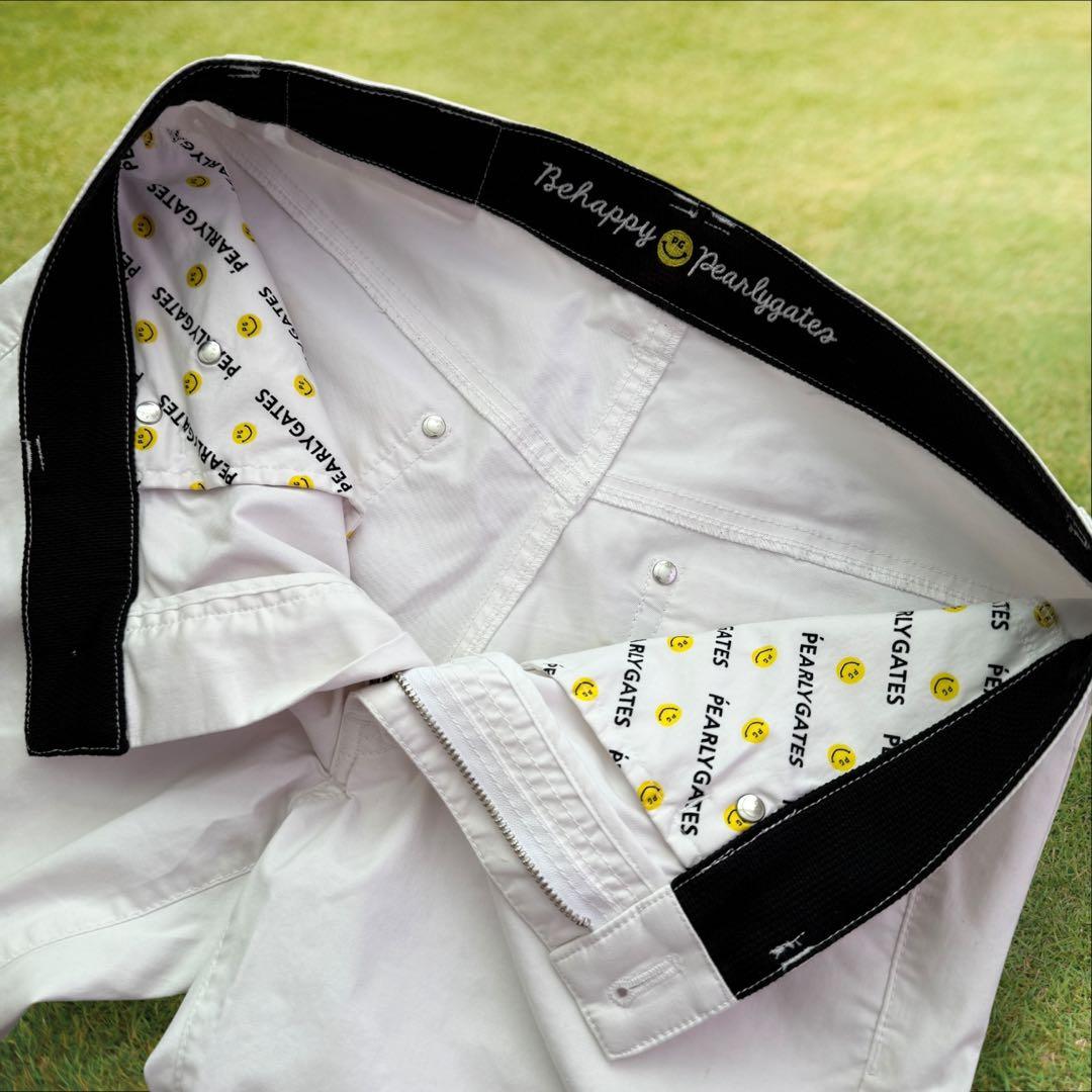 パーリーゲイツ　パンツ　4 M〜L相当　白　ホワイト　ストレッチ素材　ゴルフ