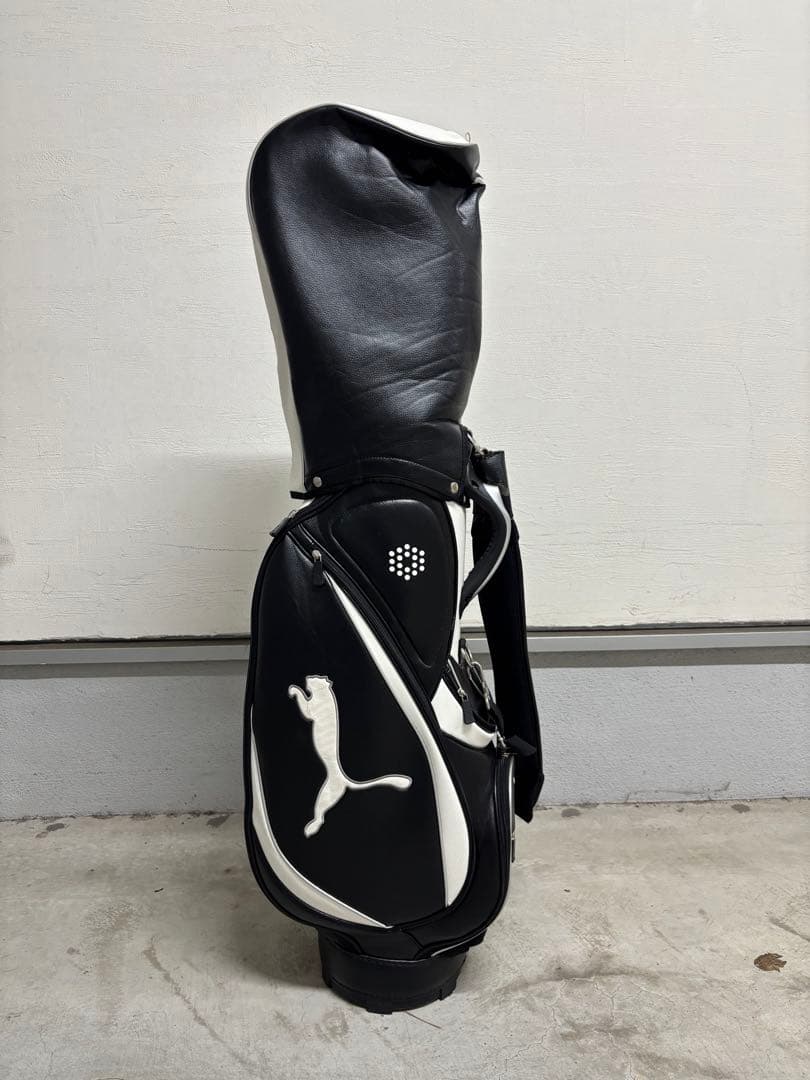 PUMA プーマ　キャディバッグ 黒/白　ゴルフバック　比較的美品