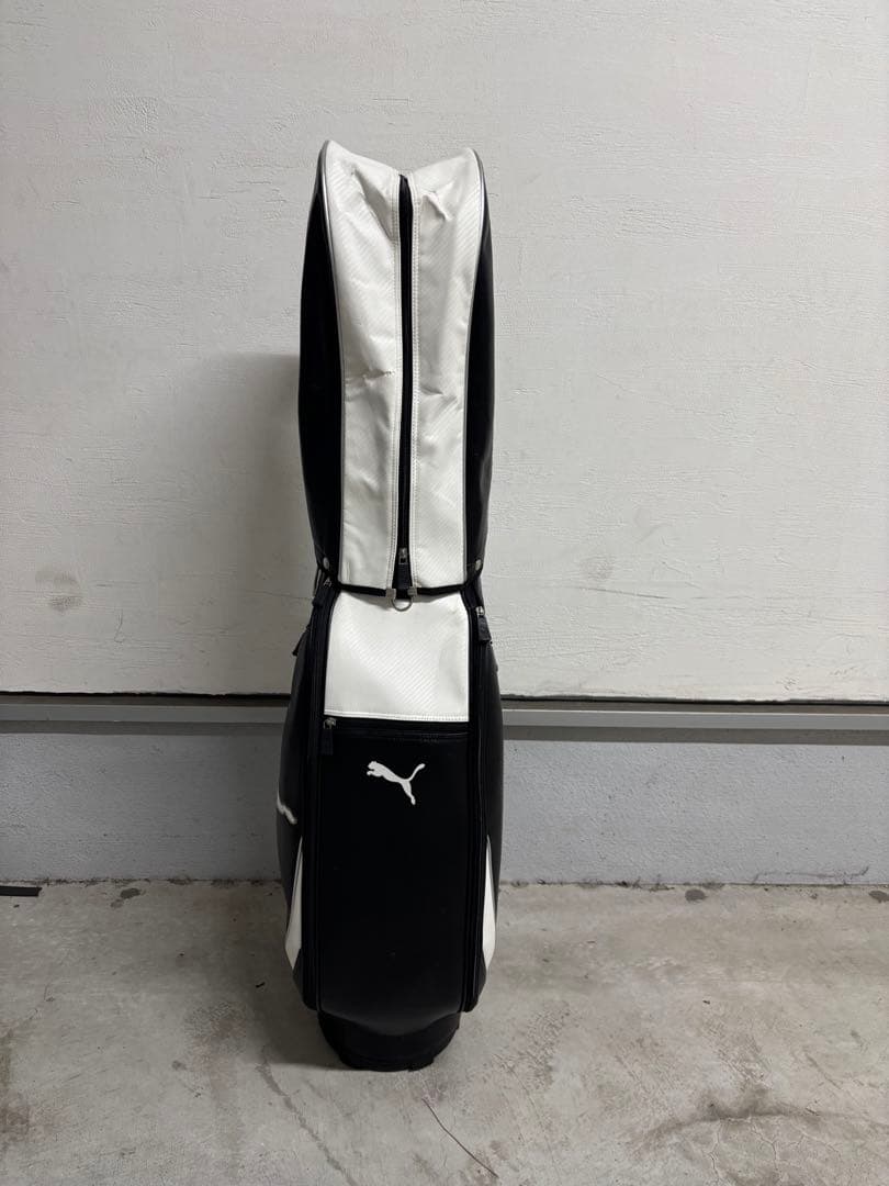 PUMA プーマ　キャディバッグ 黒/白　ゴルフバック　比較的美品