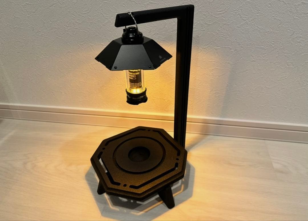 ランタンスタンド八角形 黒/ ハンドクラフト特注品 / 誰とも被らない/新品！