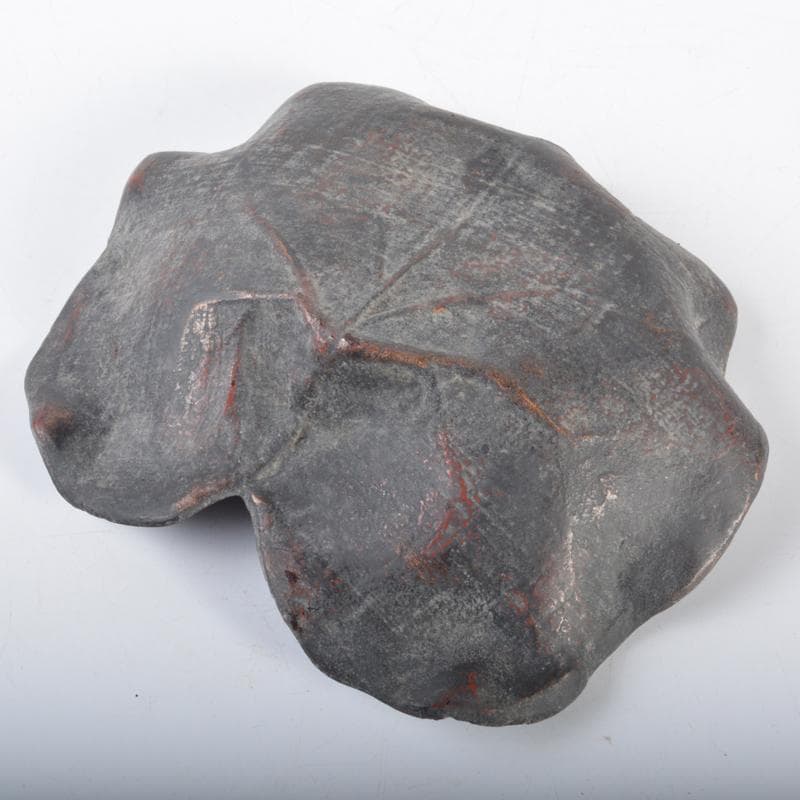 中国　古鉄　蓮に蛙　筆洗　水孟　茶托　5点　N　4220