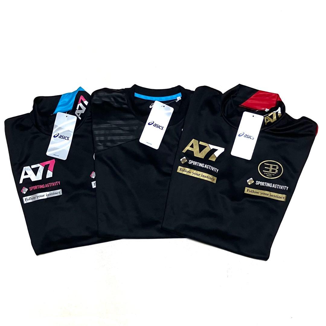 新品未使用 asics A77 ロングスリーブシャツ 3点セット