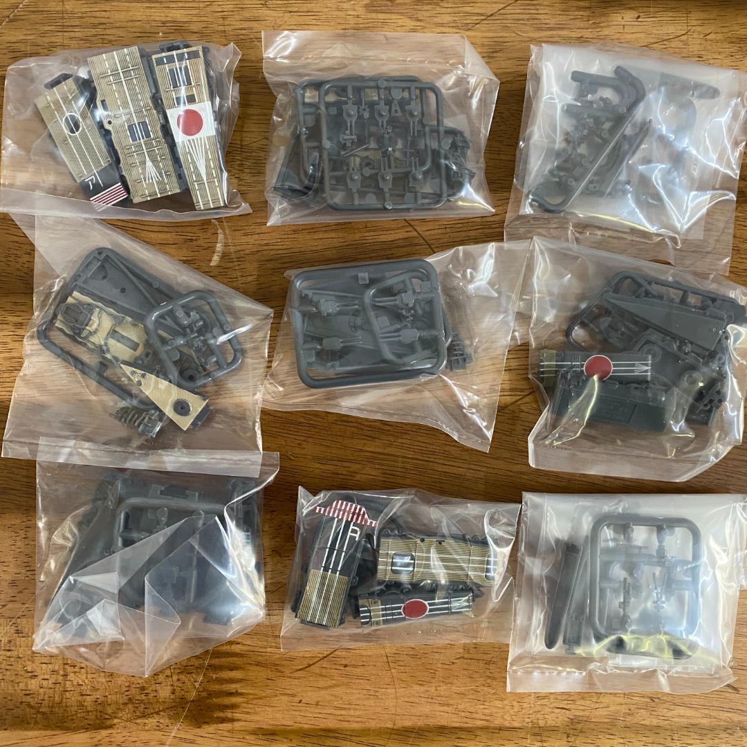 全9種 洋上模型 コレクション ミッドウェー 航空艦隊 赤城 加賀 1/2000