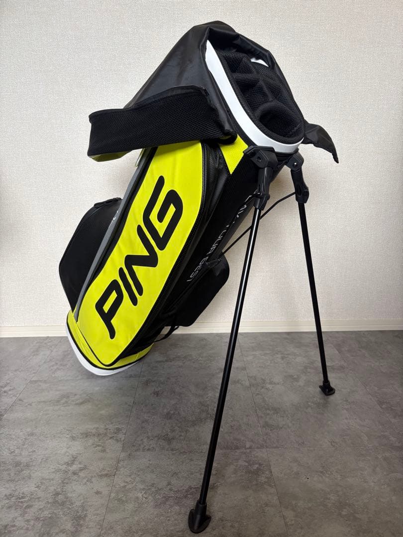 未使用品 PING キャディバッグ 24年モデル イエロー×ブラック