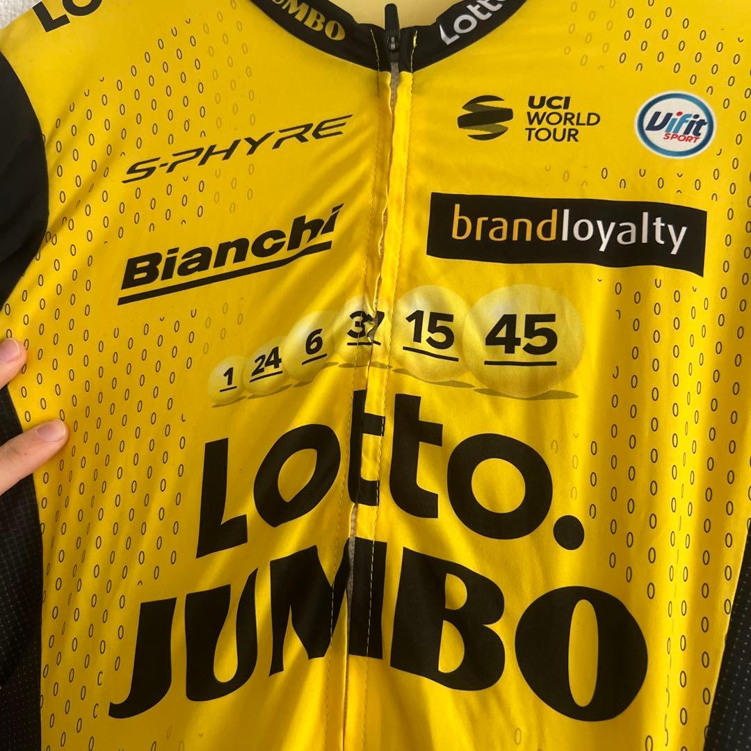 Lotto jumbo サイクルジャージ　チーム支給品　ロードワンピース