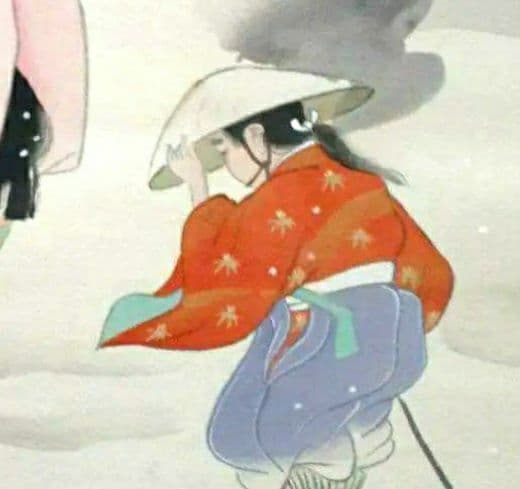 掛け軸/常盤雪中