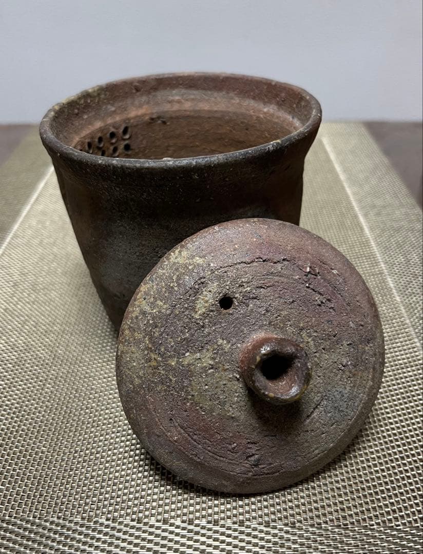 備前焼　茶道具　茶釜　急須　(No.73)