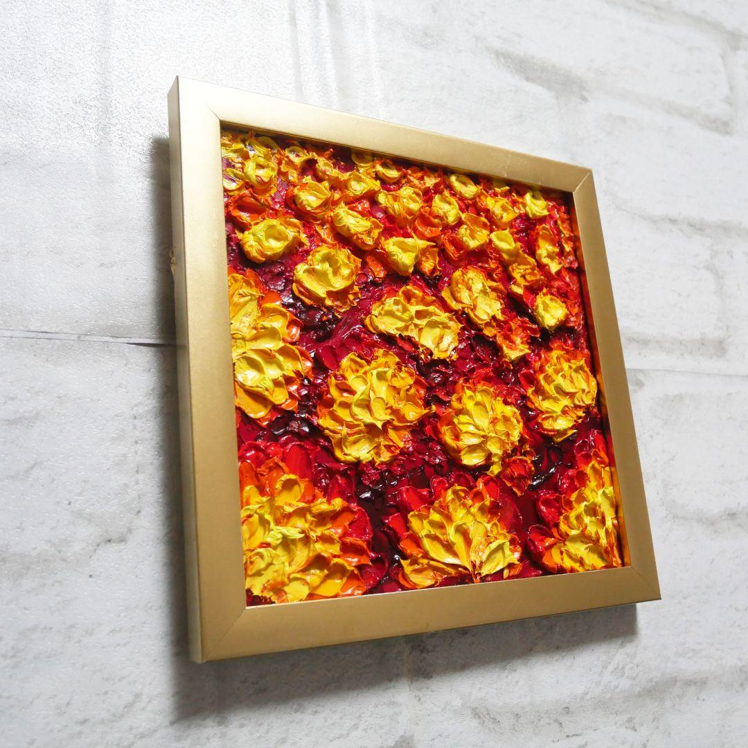 油絵 油彩 油彩画 絵画 絵 ミニ絵画 【マリーゴールド】