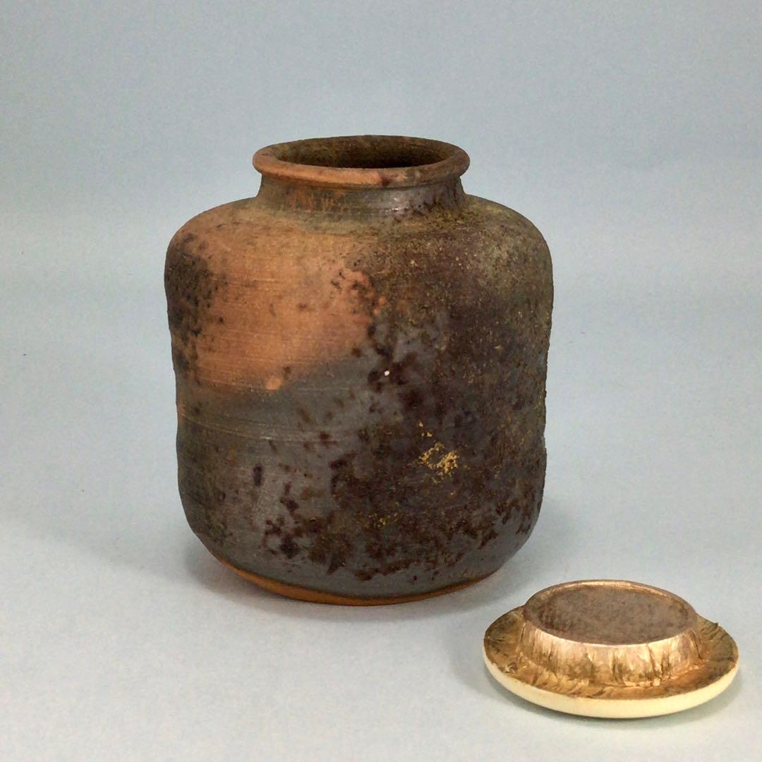 木村友敬（長十郎）　備前茶入　共箱　茶道具　濃茶入