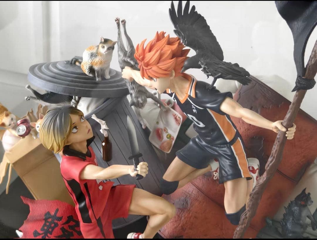 ハイキュー!! 日向翔陽VS孤爪研磨 ガレージキット ガレキ スタチュー①