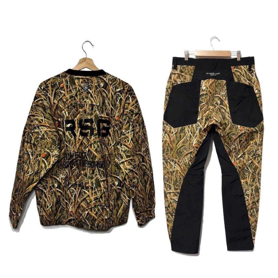 ラッセルノ 2WAY プルオーバー ブルゾン パンツ カモ セットアップ 上下L