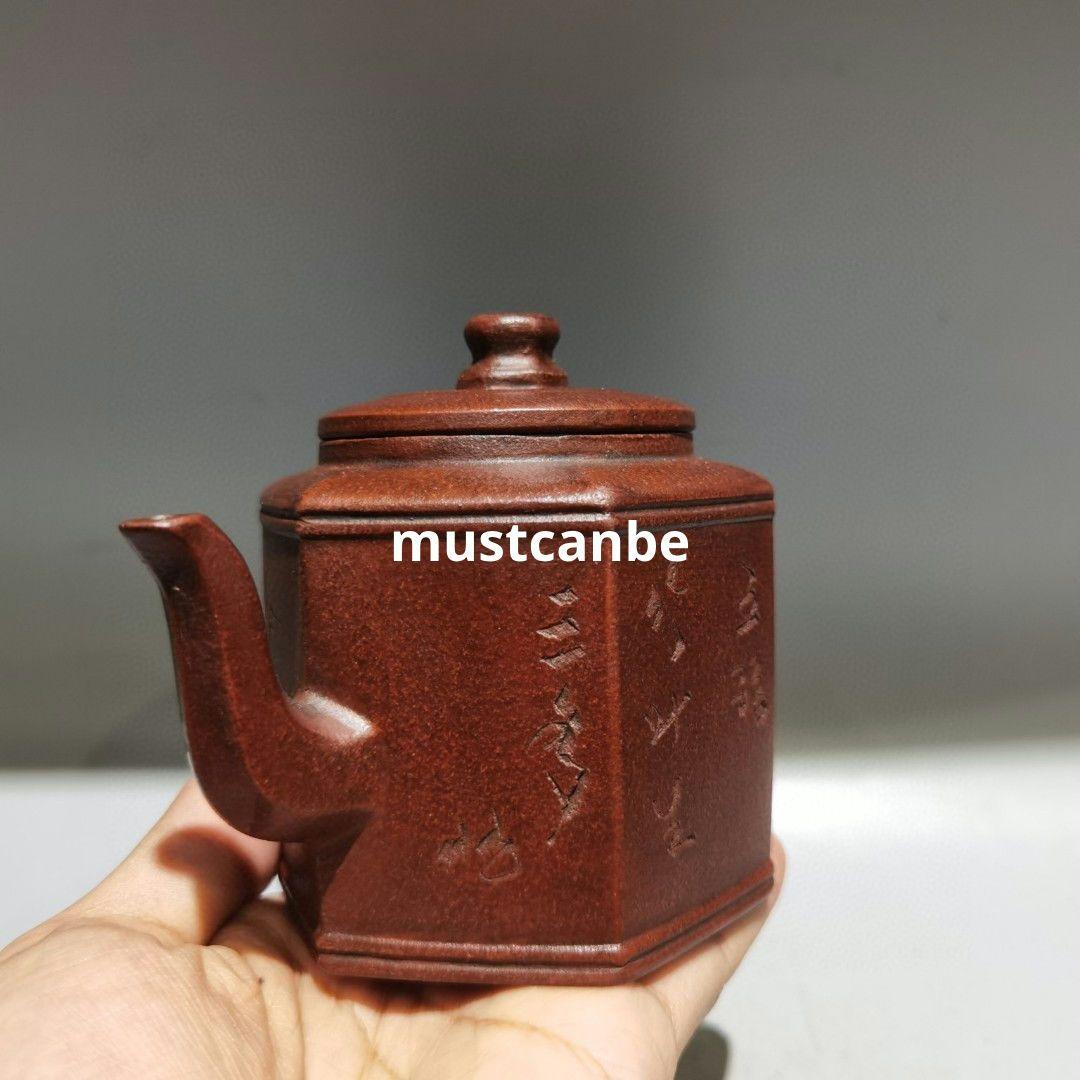 茶器 六方紫砂壷茶壺 煎茶器 茶道具 工芸品 置物