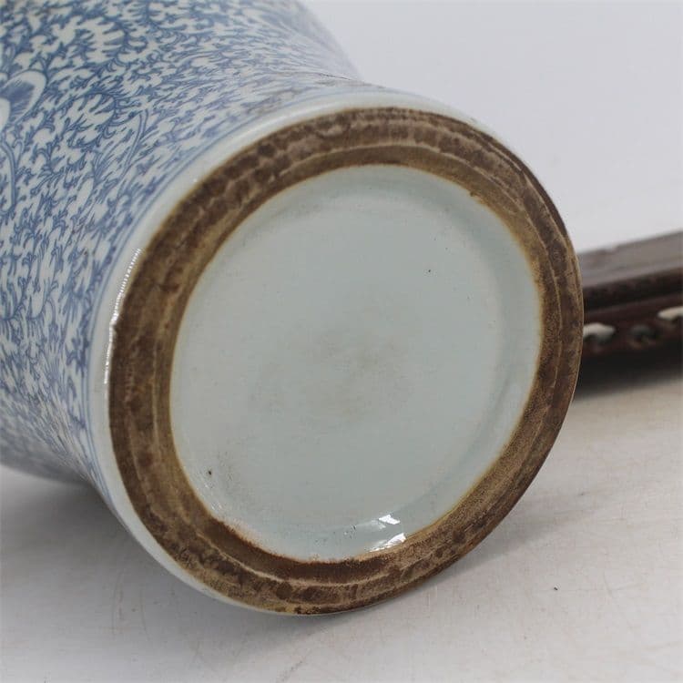 中国美術 鯖牡丹纏枝双喜梅瓶 景徳鎮 工芸品 置物