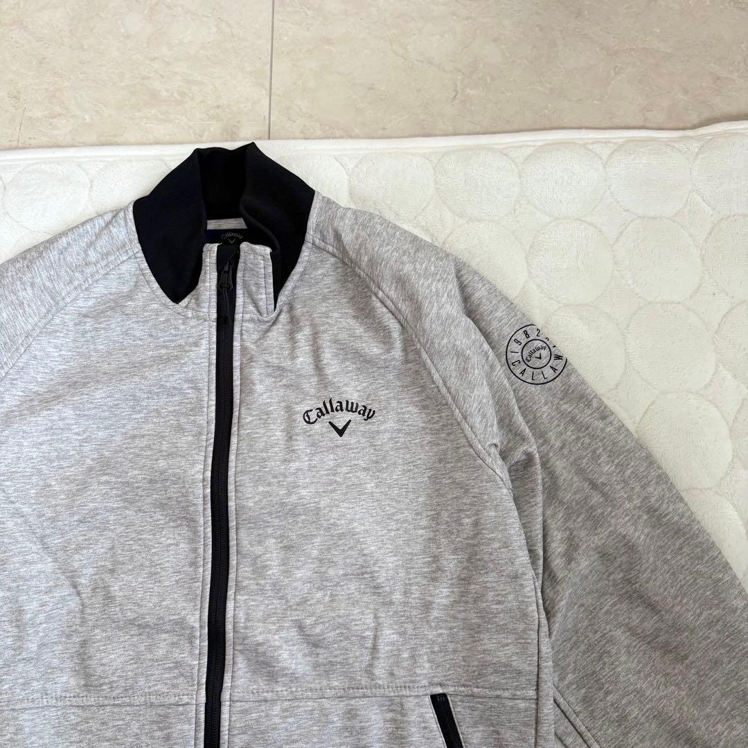 キャロウェイ メンズ ゴルフウェア ラミネート スウエットフルジップブルゾン M