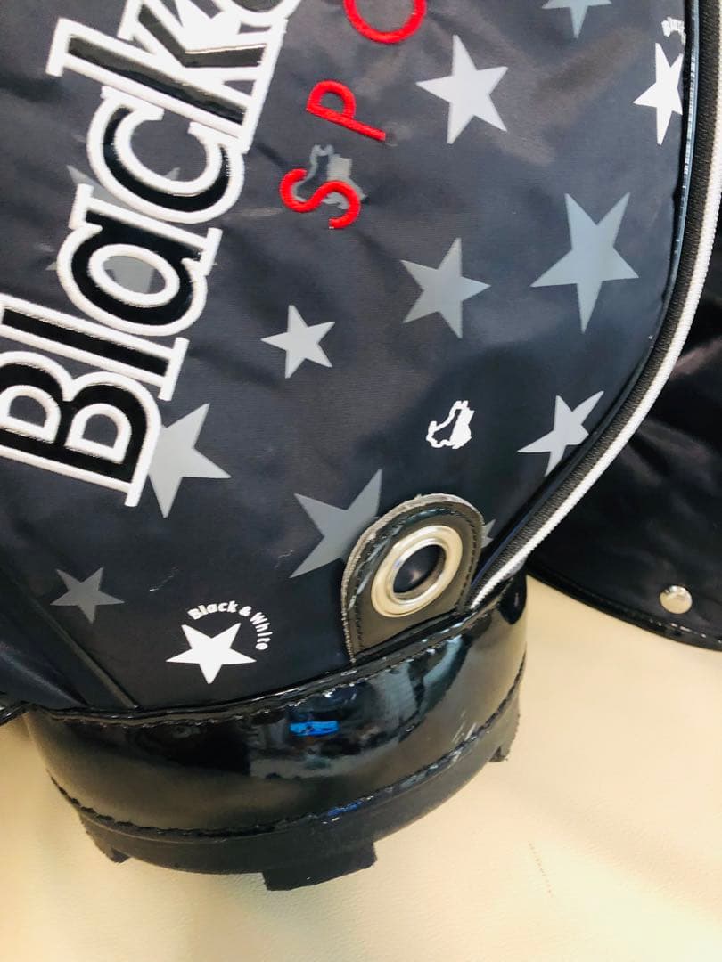 【送料込み】美品　廃盤人気　ブラックアンドホワイト　キャディバッグ