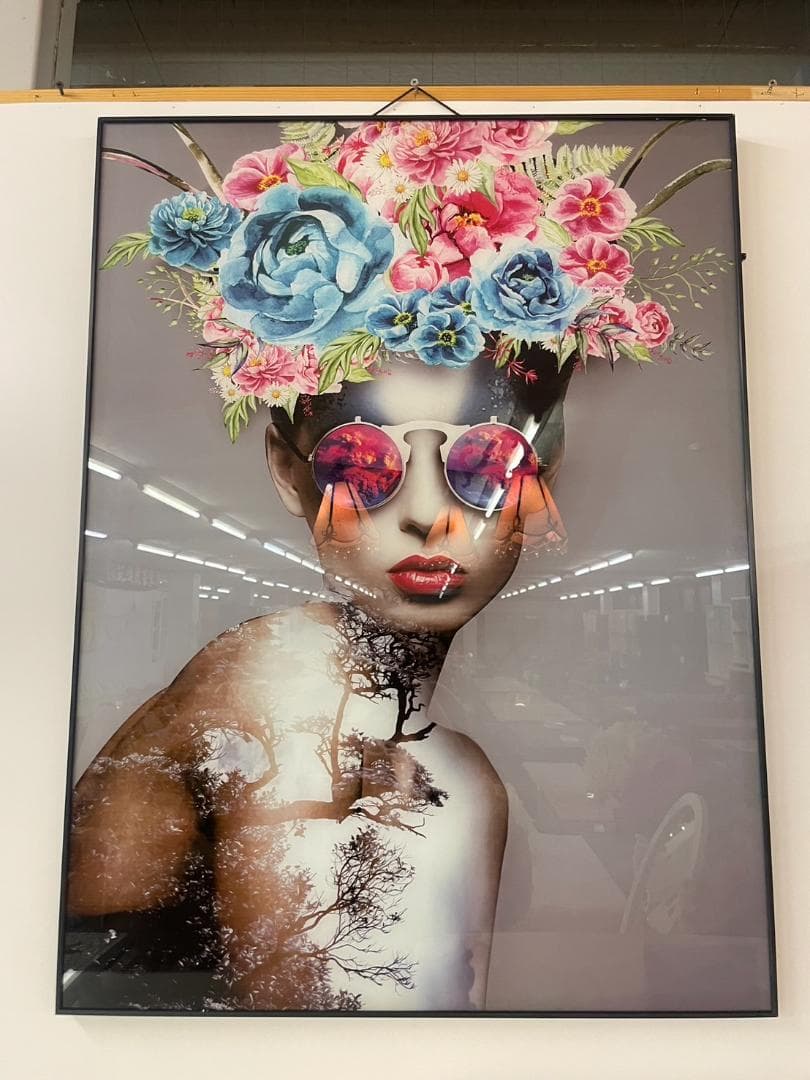 アートパネル　アート　絵画　絵　ポスター　壁掛け　女性　フラワー　グラフィック