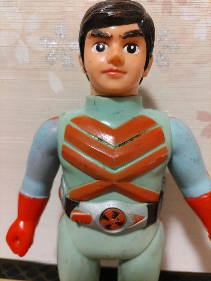 仮面ライダーX　バンダイ　面取れソフビ／マスク欠品