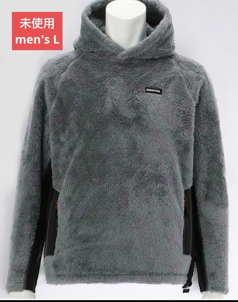 未使用 BRIEFING ブリーフィングゴルフ フリースパーカーグレー L