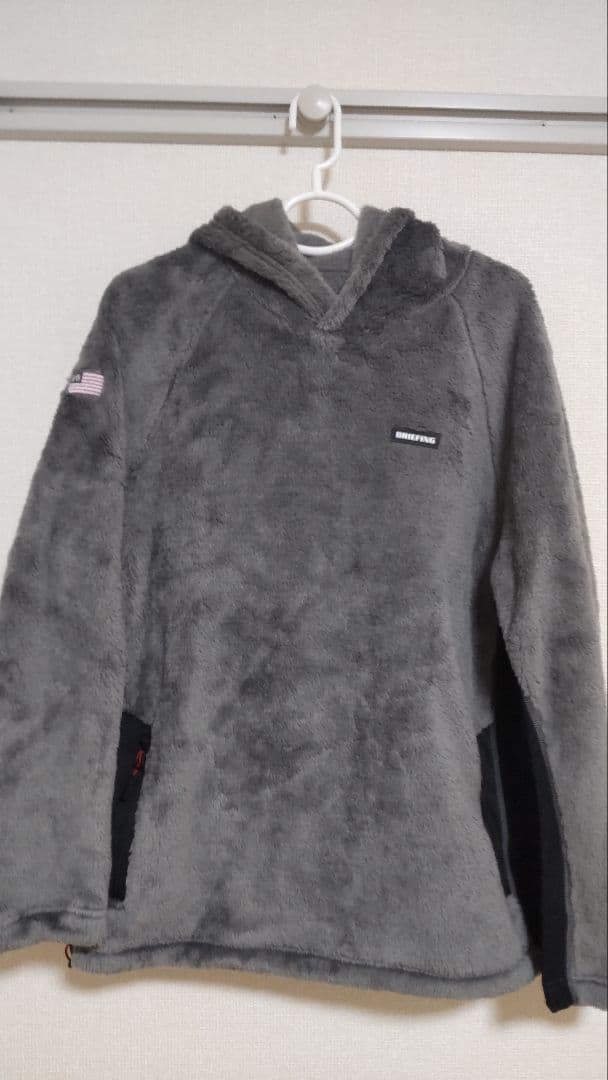 未使用 BRIEFING ブリーフィングゴルフ フリースパーカーグレー L