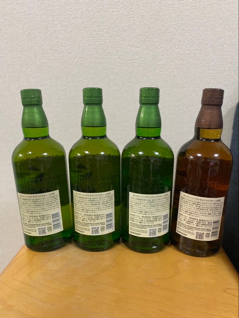 白州ウイスキー1973年3本・山崎ウイスキー1923年1本