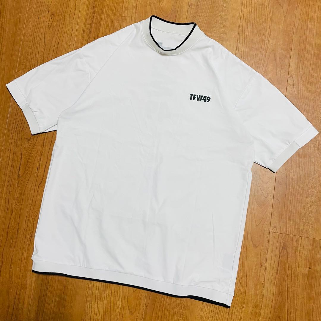 TFW49 モックネック　Tシャツ ホワイト　XL junhashimoto